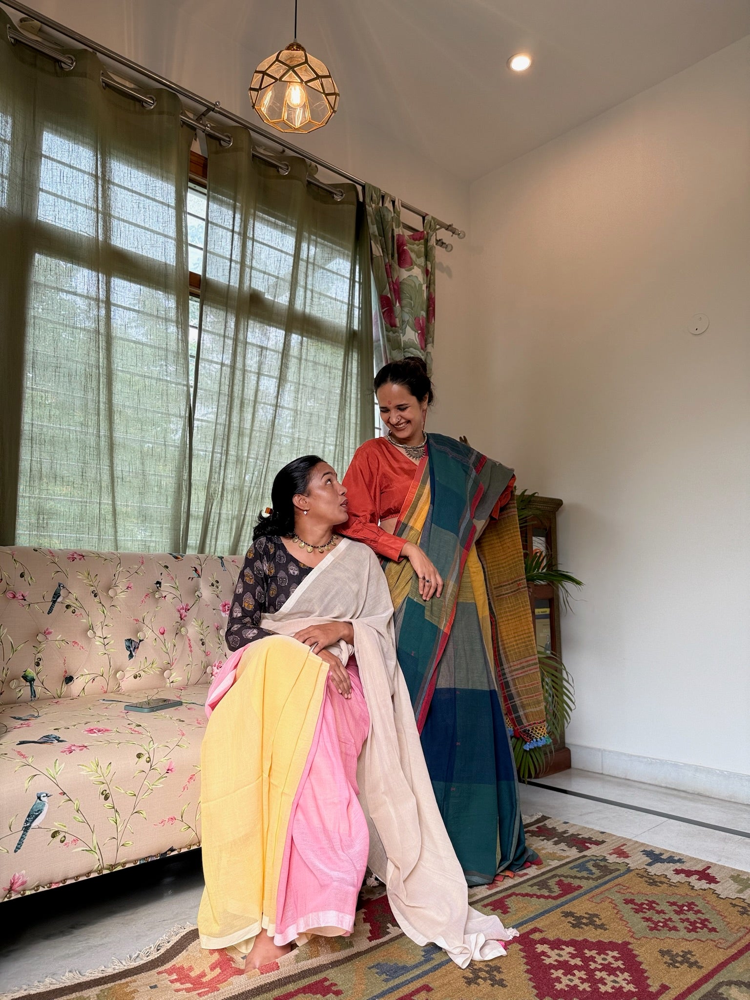 Multicolor Handwoven Bhujodi Saree