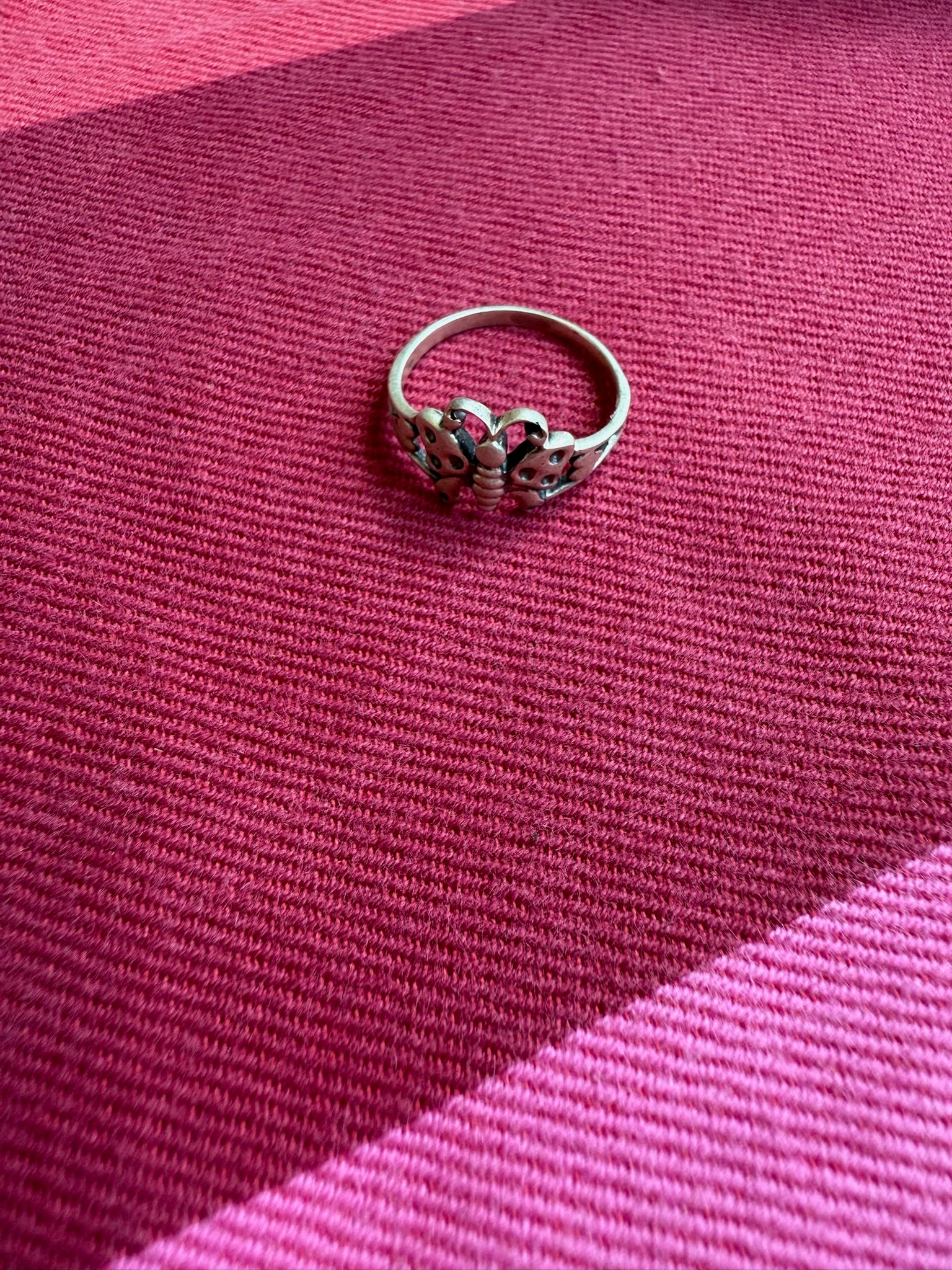 92.5 gm pure silver butterfly Ring