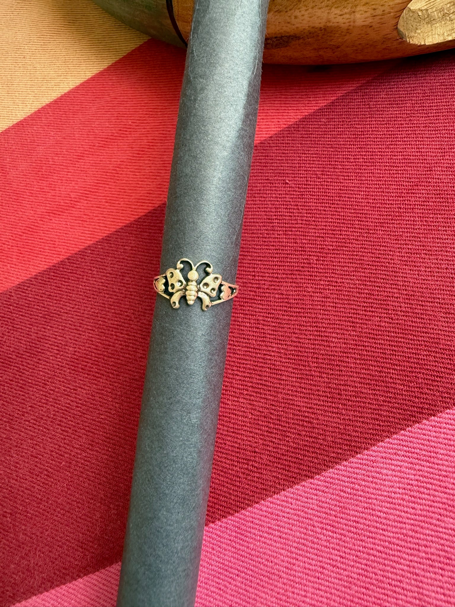 92.5 gm pure silver butterfly Ring