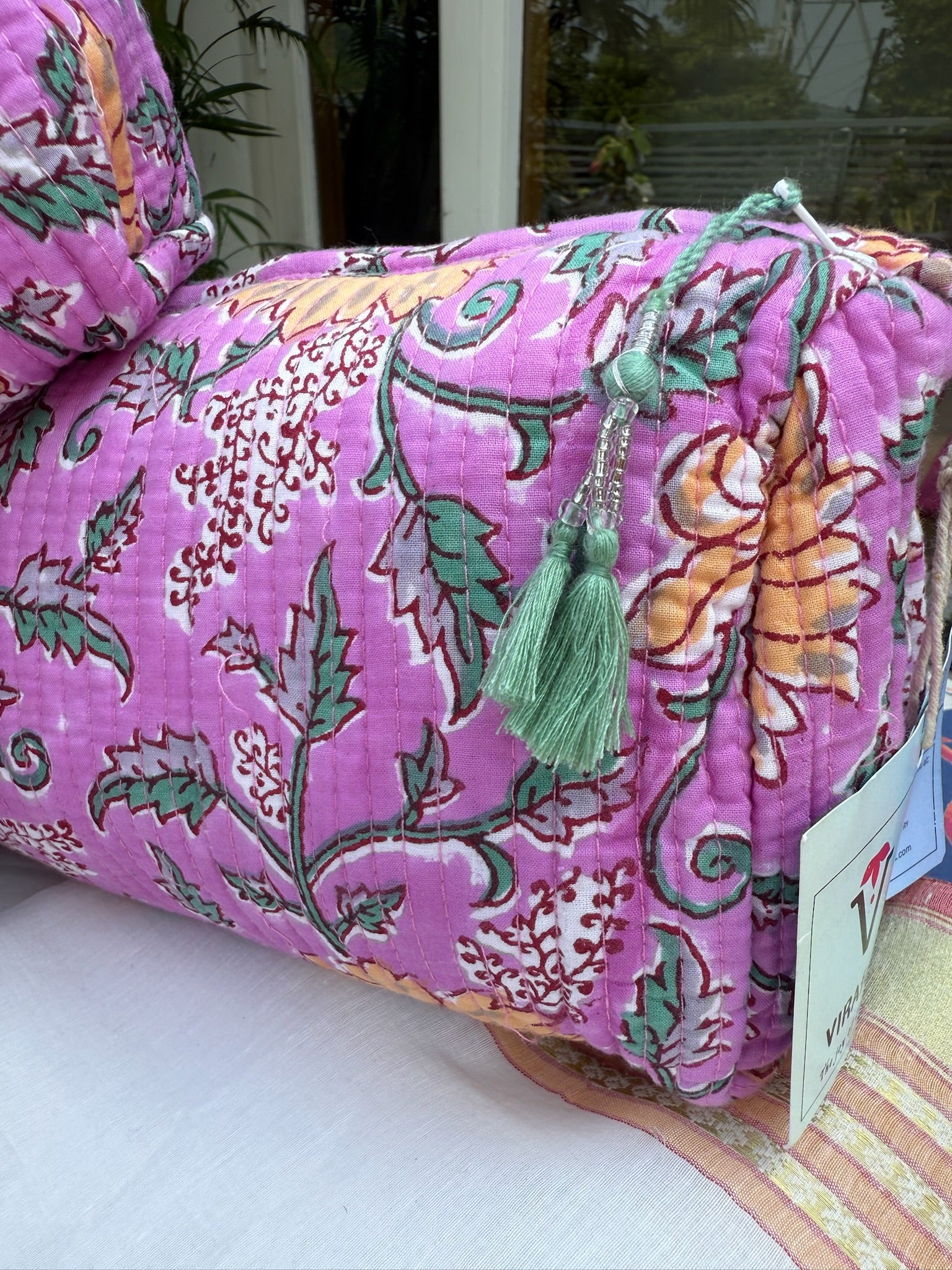 Floral Pink Pouch Set of 3