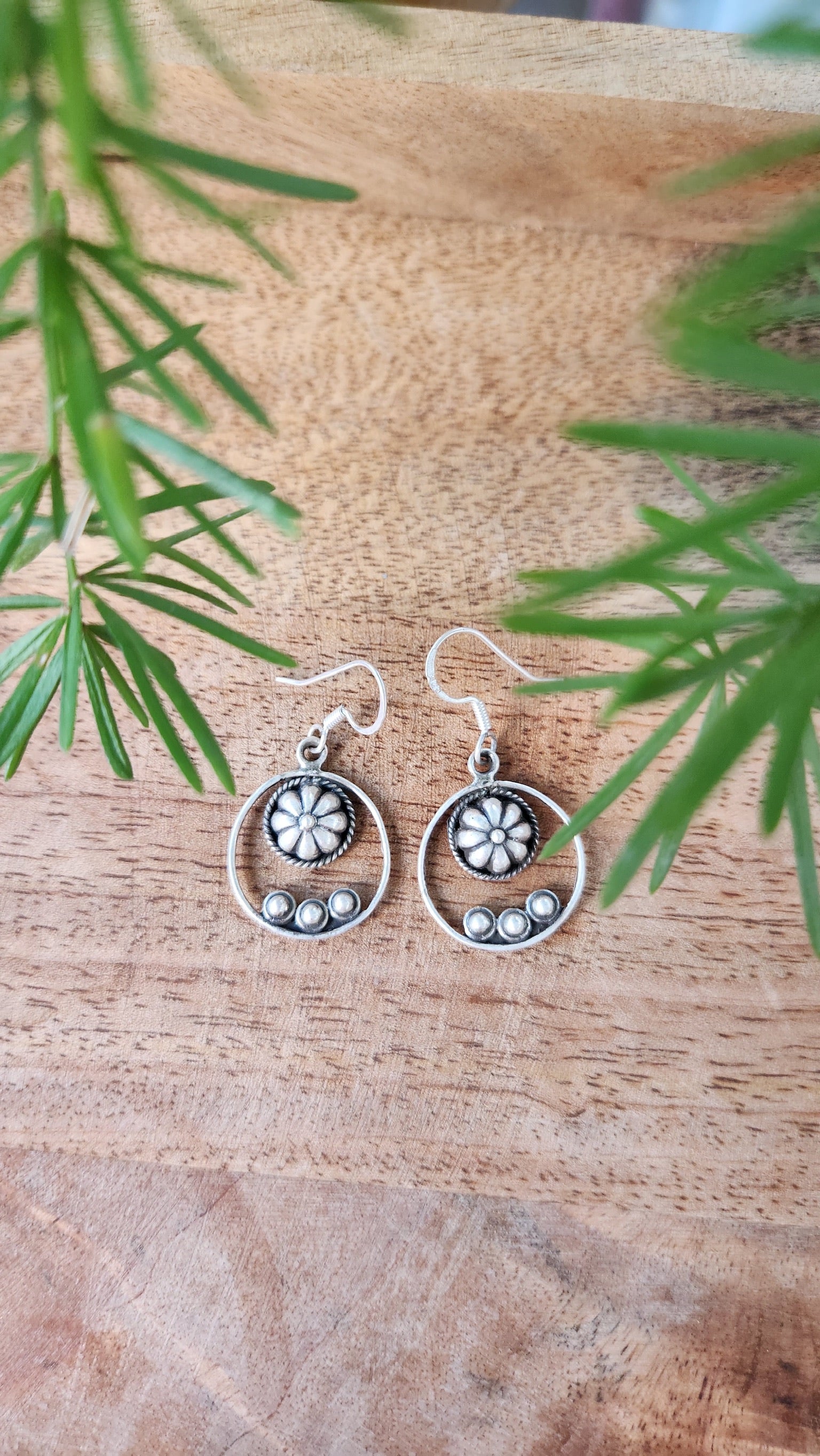 92.5 gm Pure Silver Circular  Earings