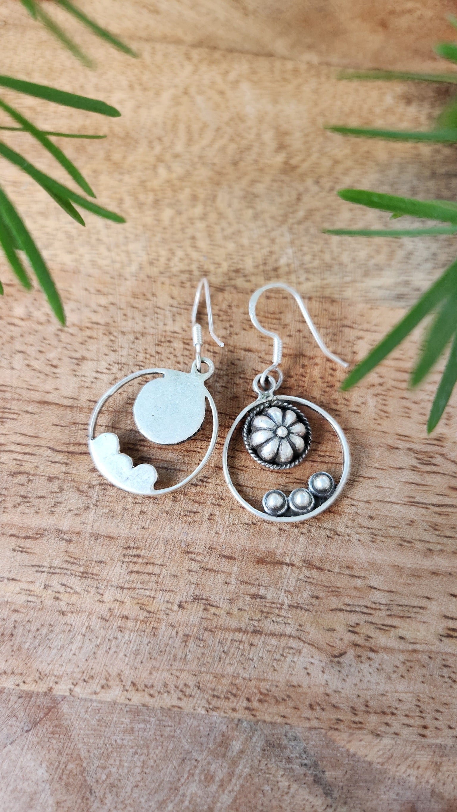 92.5 gm Pure Silver Circular  Earings