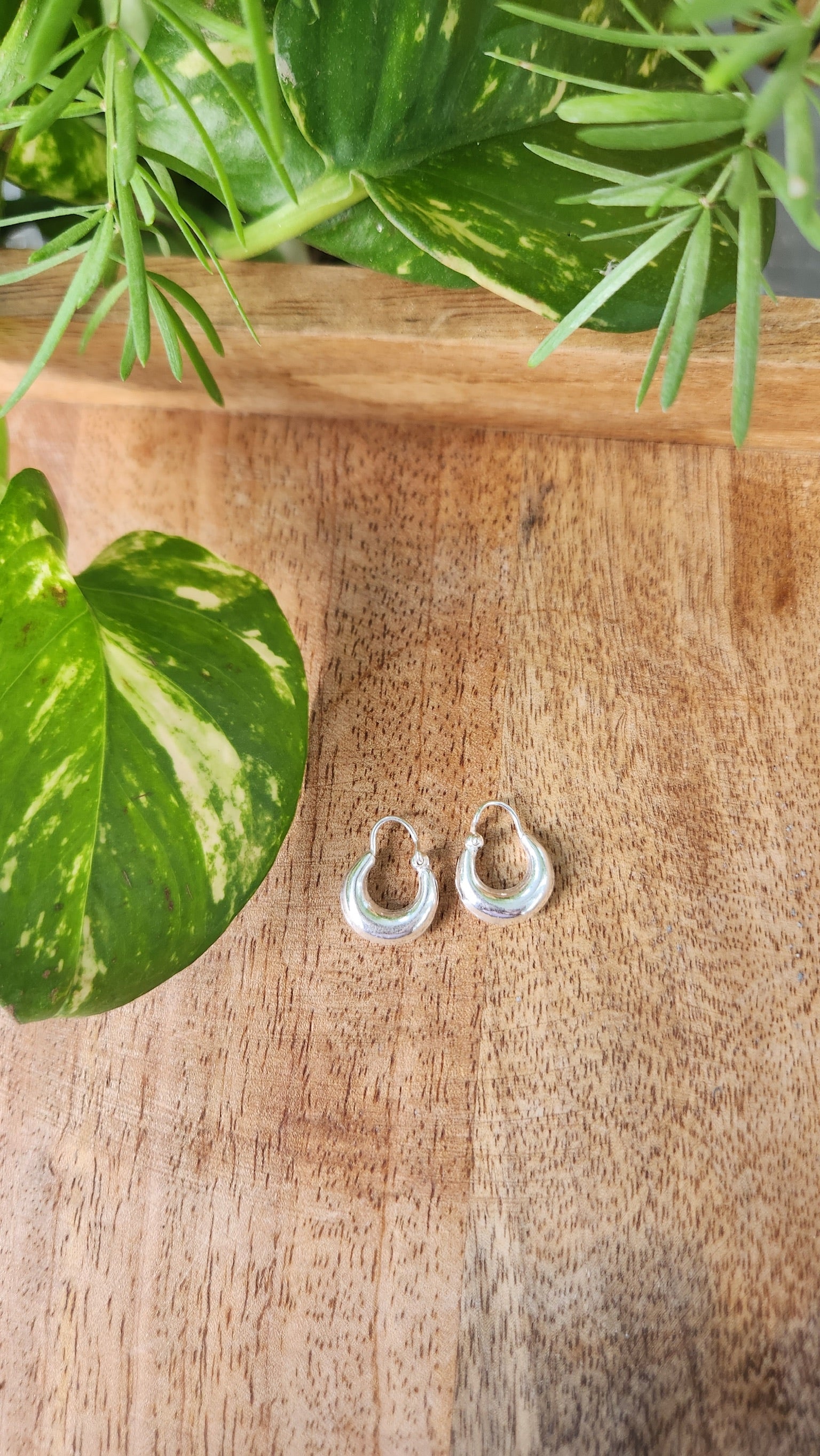 92.5 gm Pure Silver Small Hoop Earings