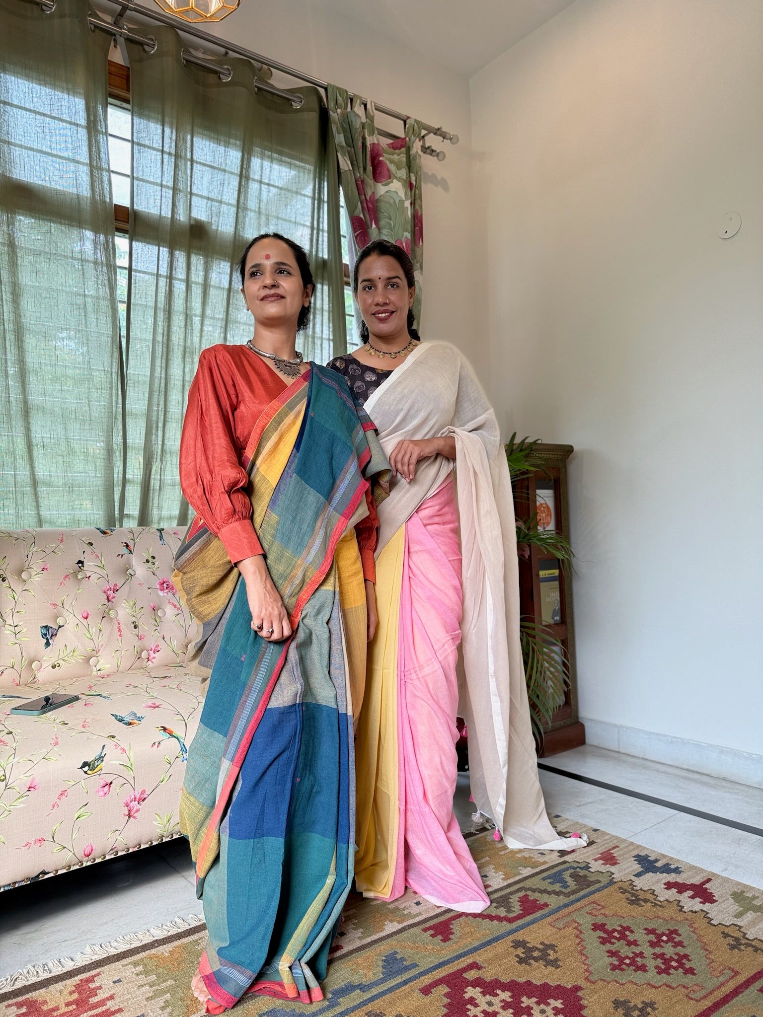 Multicolor Handwoven Bhujodi Saree