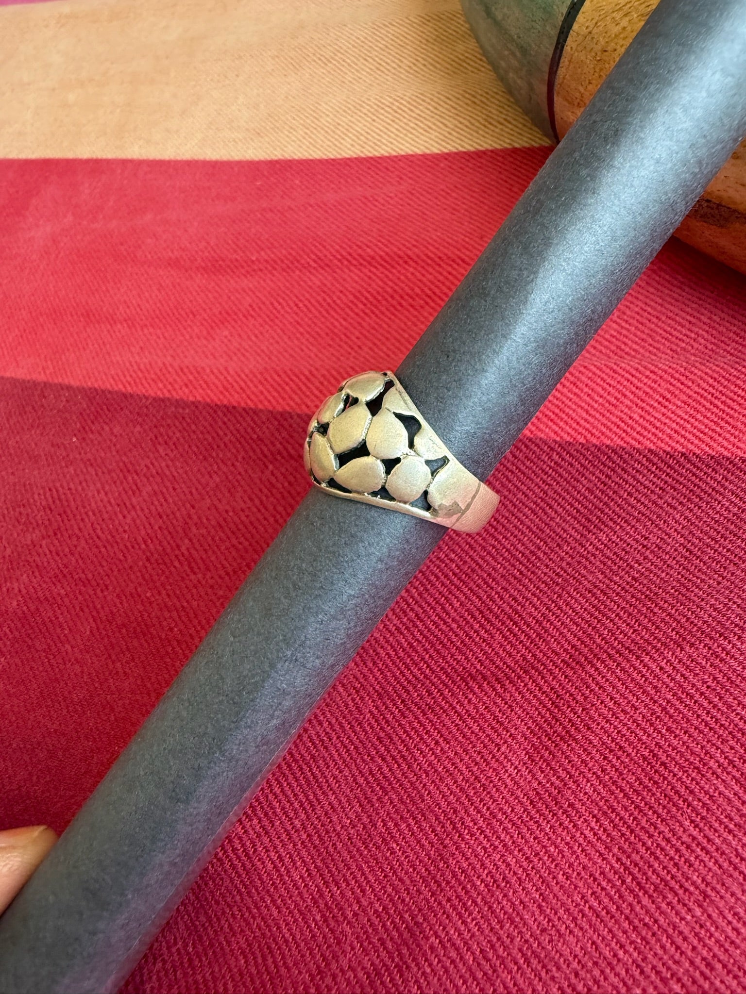 92.5 gm Pure Silver Mosaic Ring