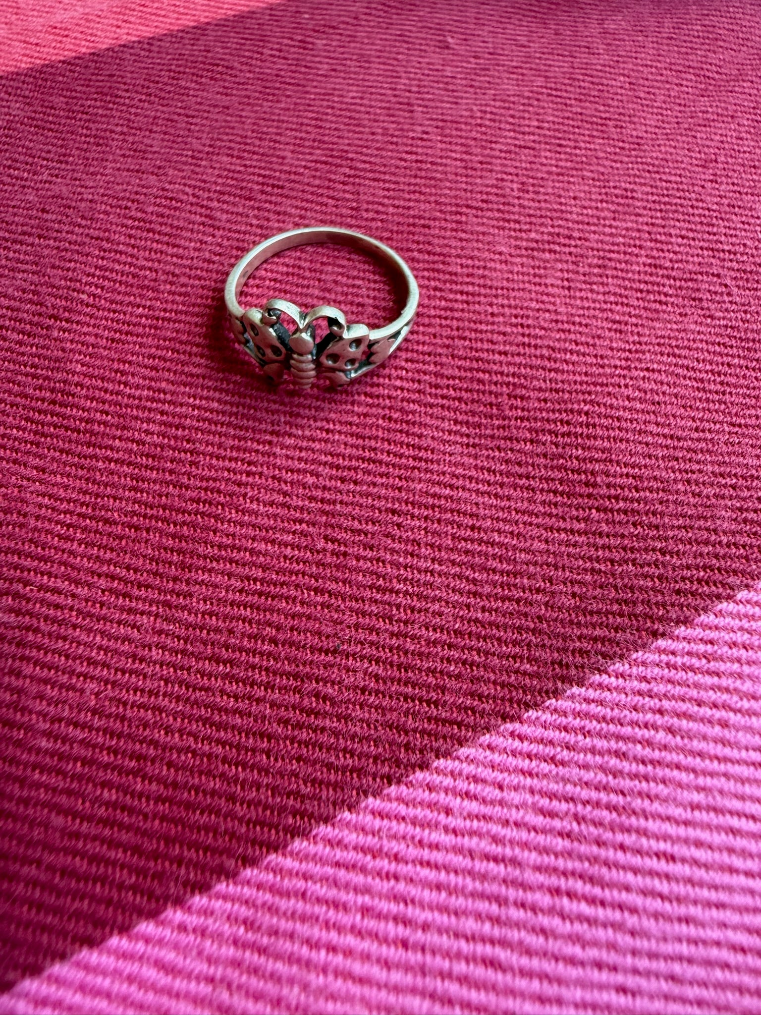 92.5 gm pure silver butterfly  Ring