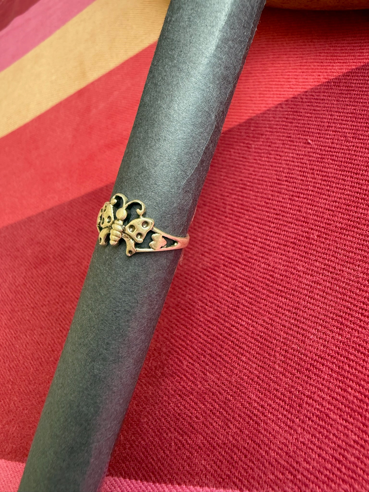 92.5 gm pure silver butterfly  Ring