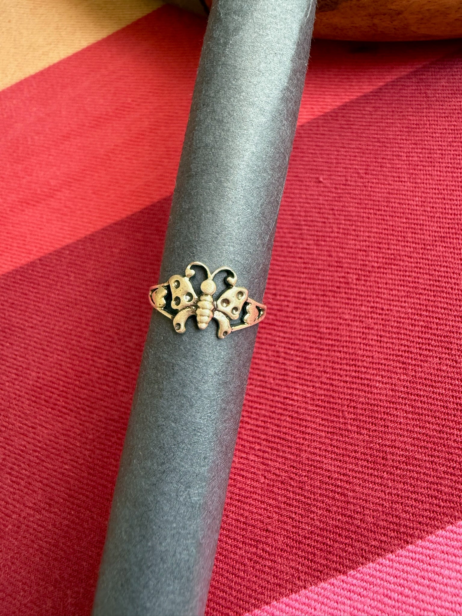 92.5 gm pure silver butterfly  Ring