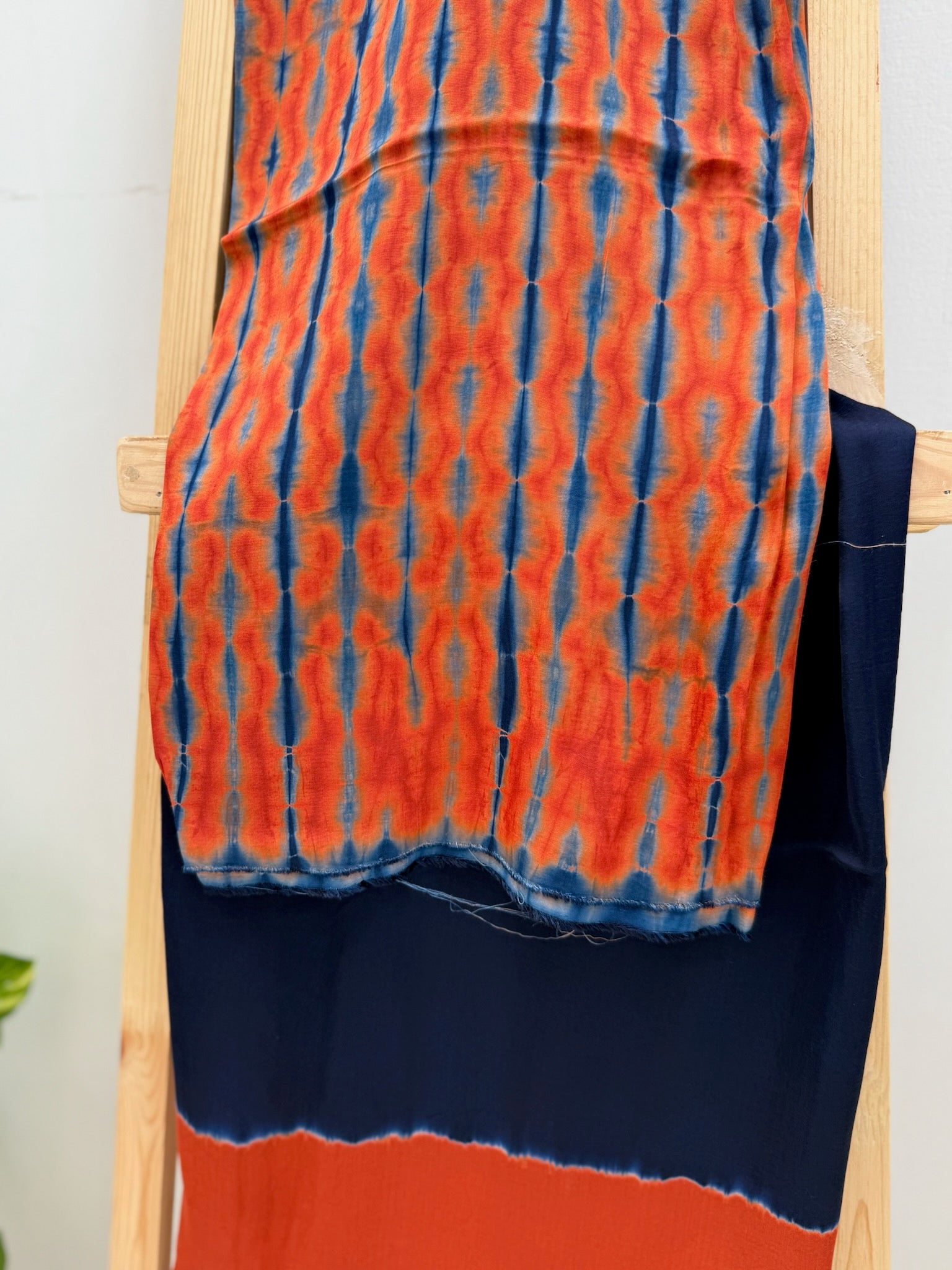 Rustic Blue Modal Silk Suit Set
