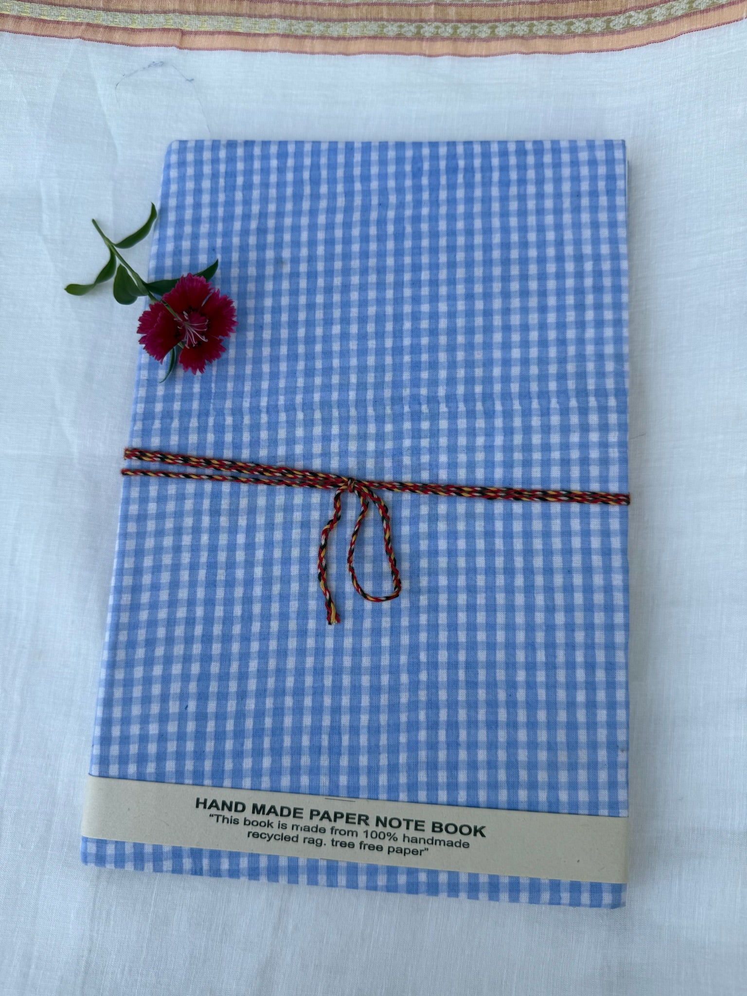 Block print cover recycled paper Diary