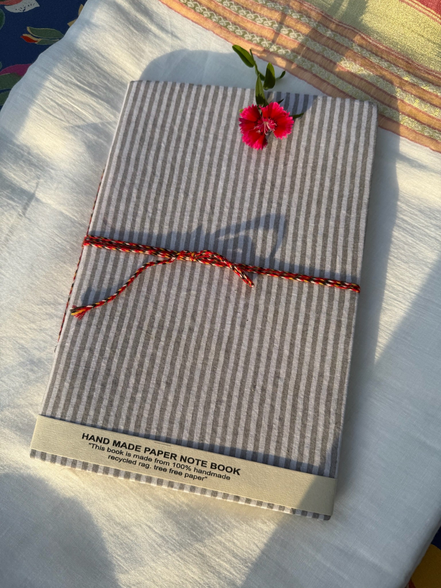 Block print cover recycled paper Diary