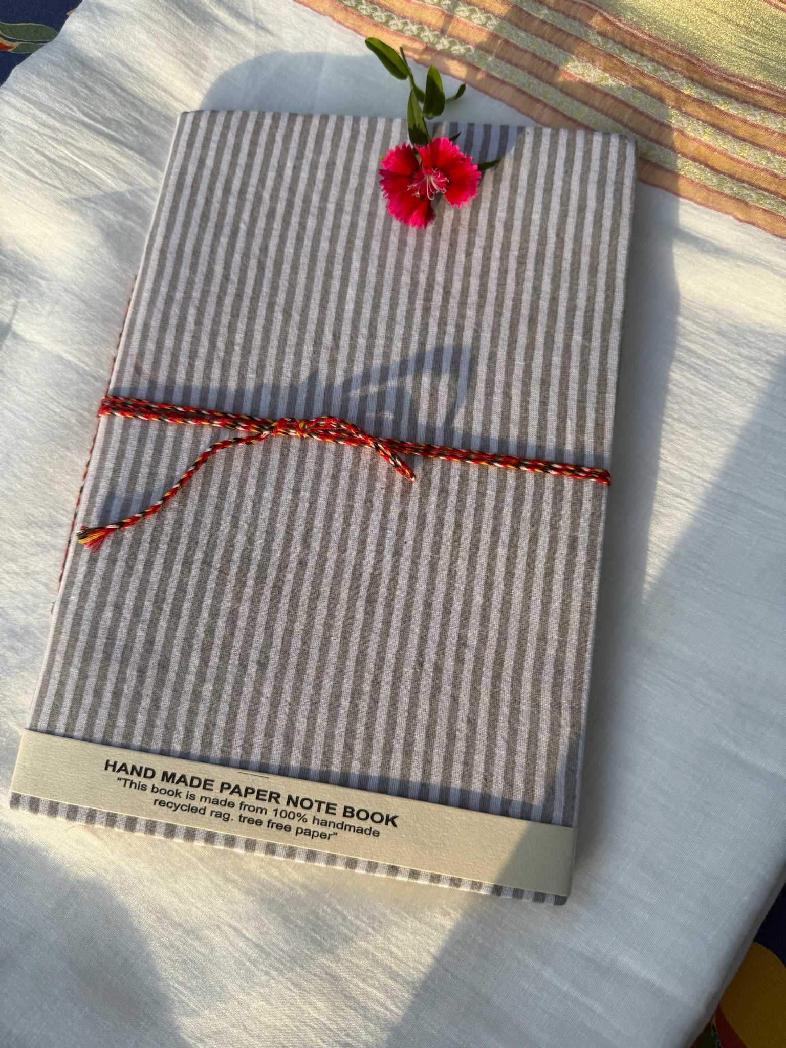 Block print cover recycled paper Diary