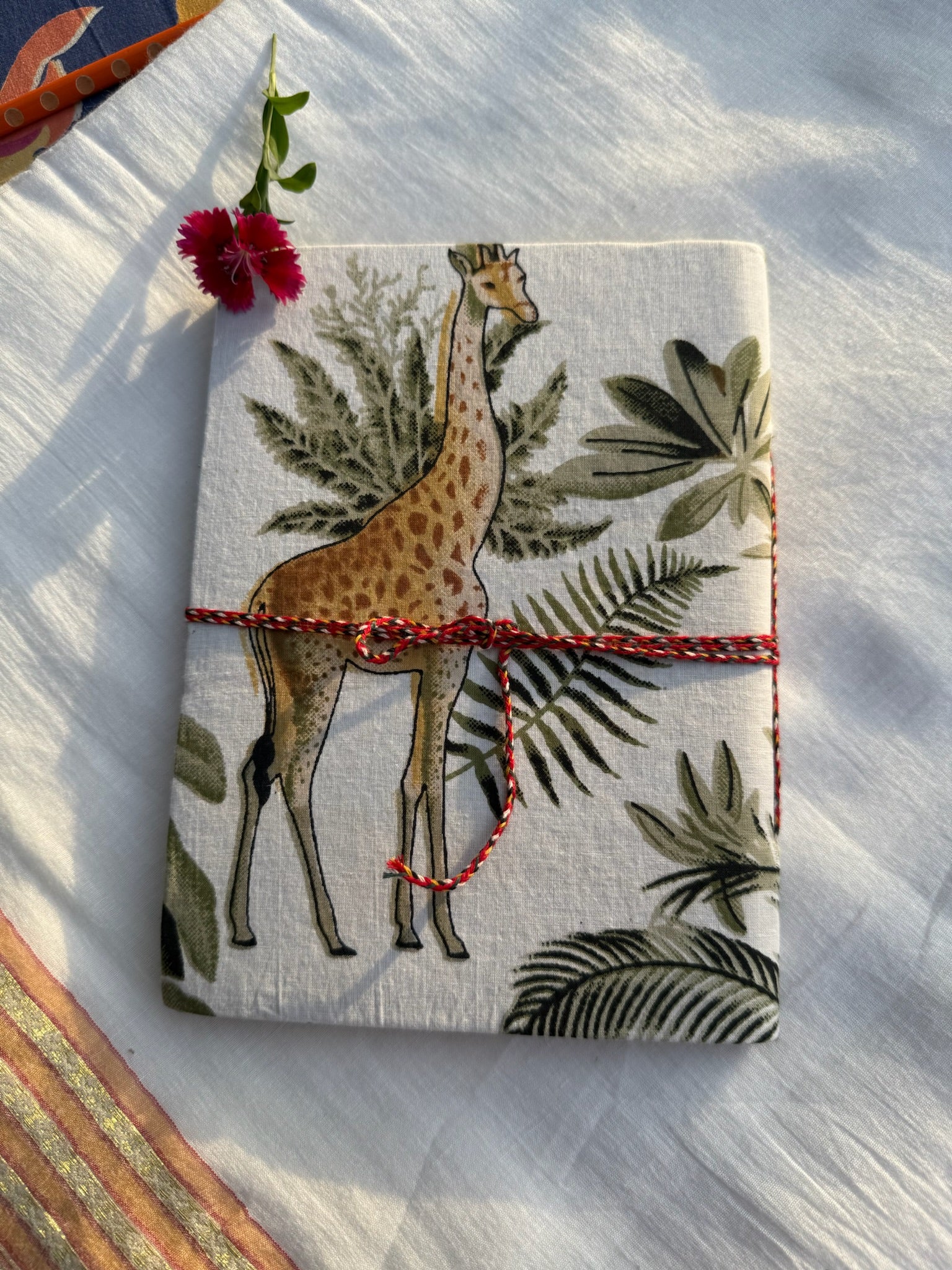 Block print cover recycled paper Diary