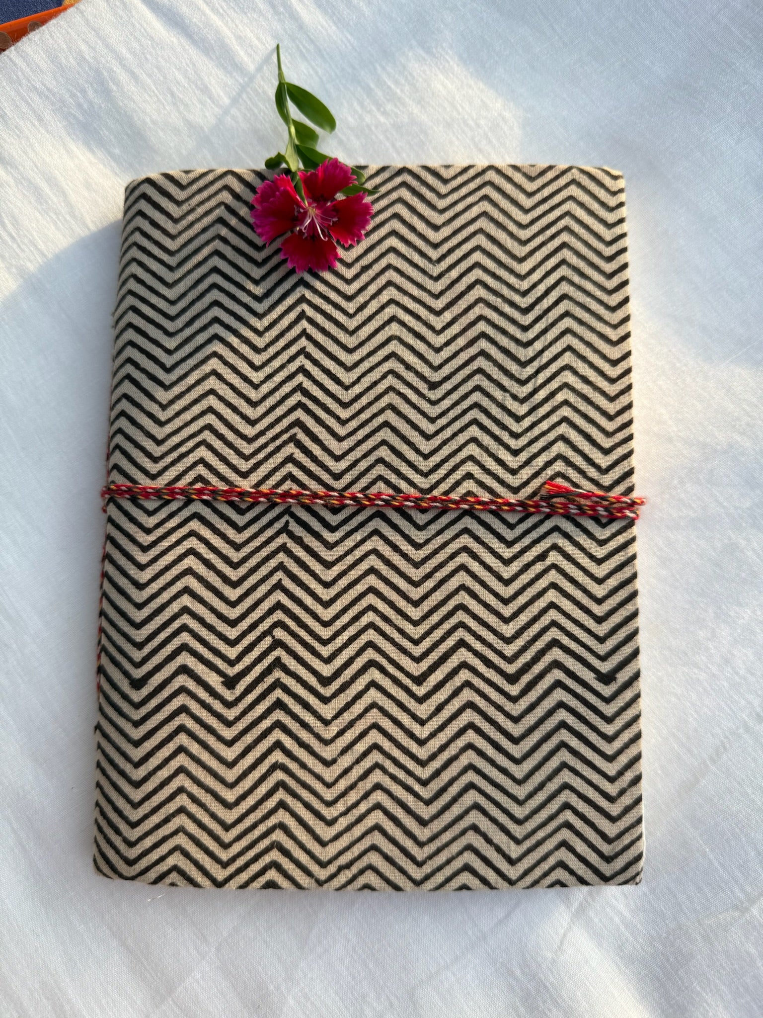 Block print cover recycled paper Diary
